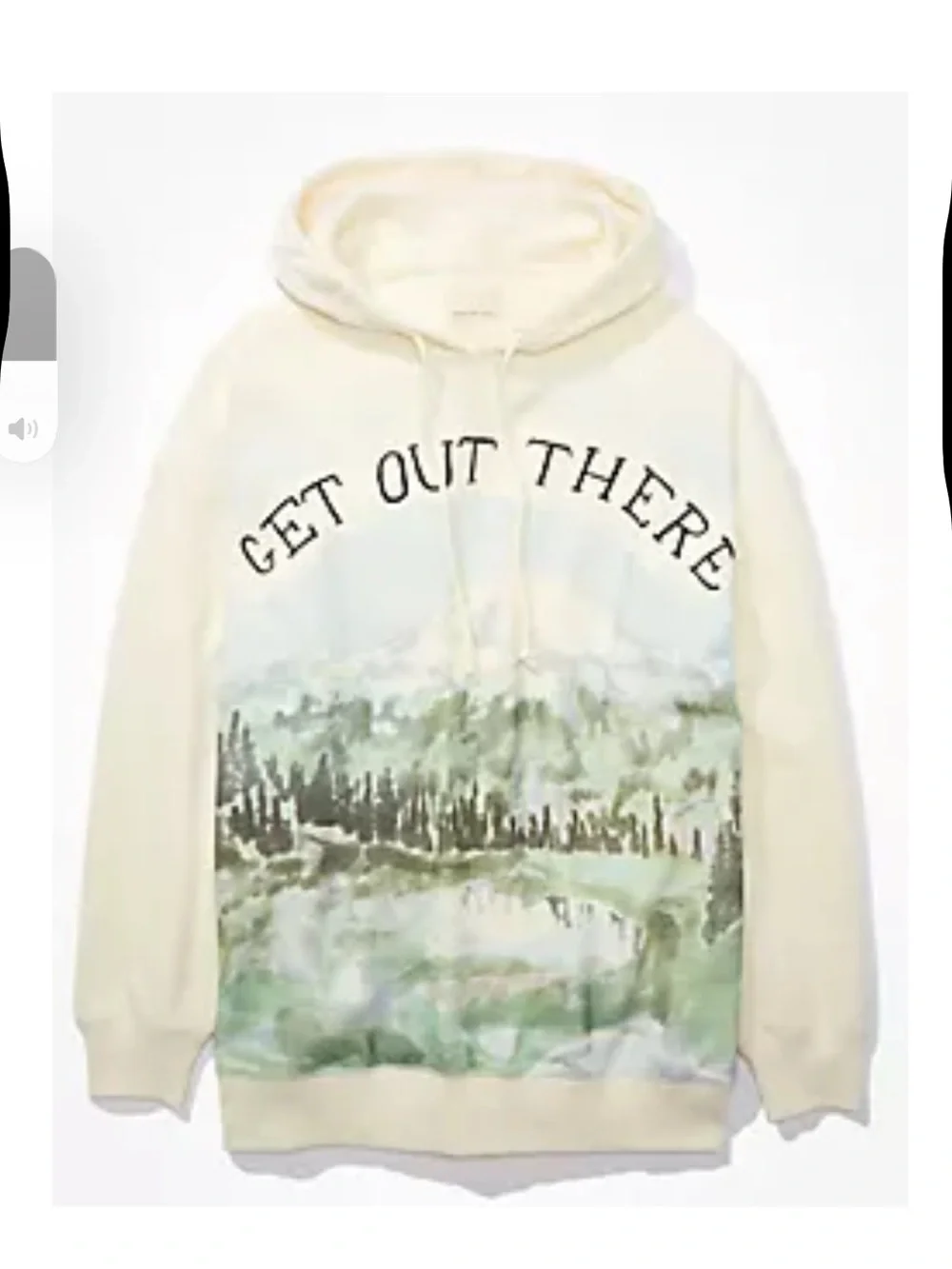 American Eagle Get Cream Graphic Hoodie